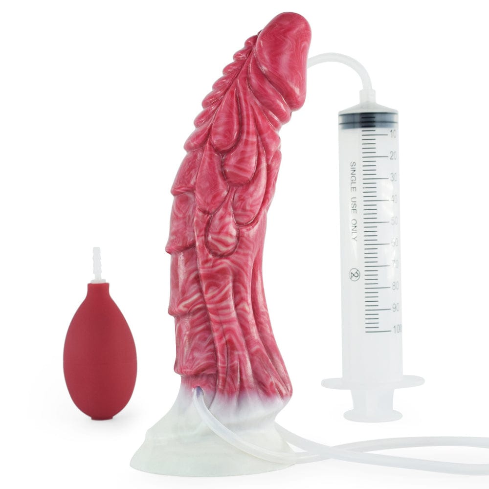 Squirting Ejaculating Dildo Dragon Sex Toy Fantasy Premium Silicone 9 Inches - Spanksy