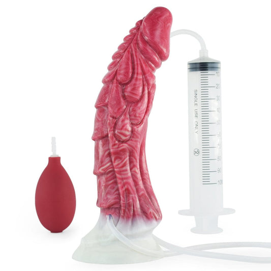 Squirting Ejaculating Dildo Dragon Sex Toy Fantasy Premium Silicone 9 Inches - Spanksy