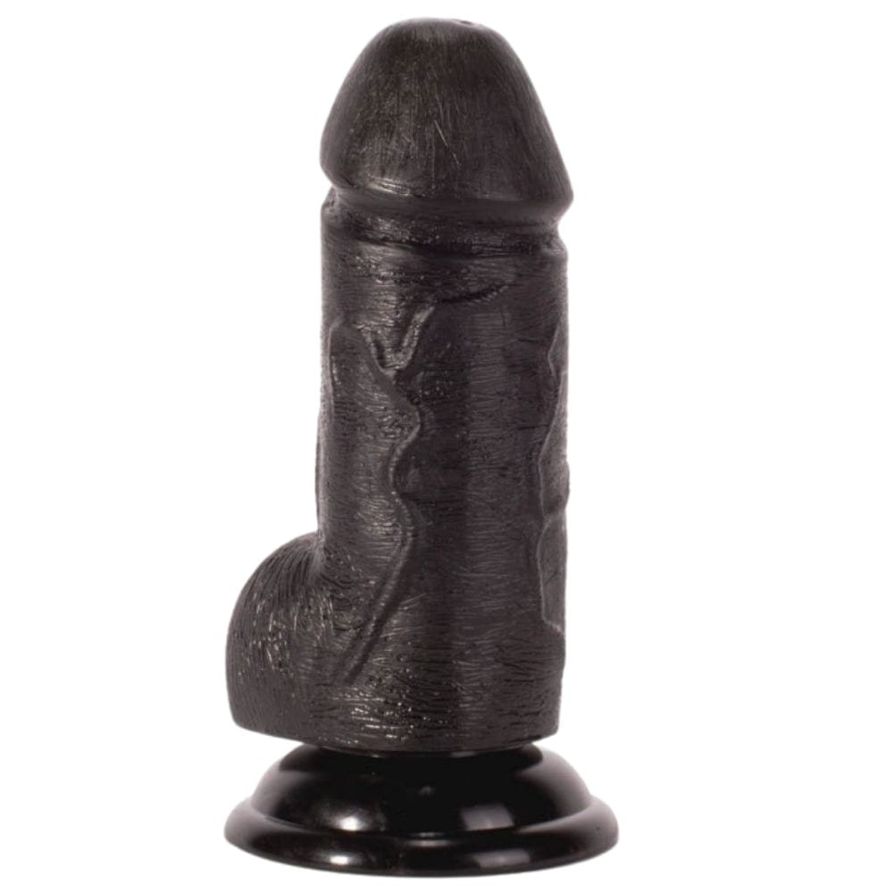 Gregs Black Thick Dildo Girthy Size 6.2" - Spanksy