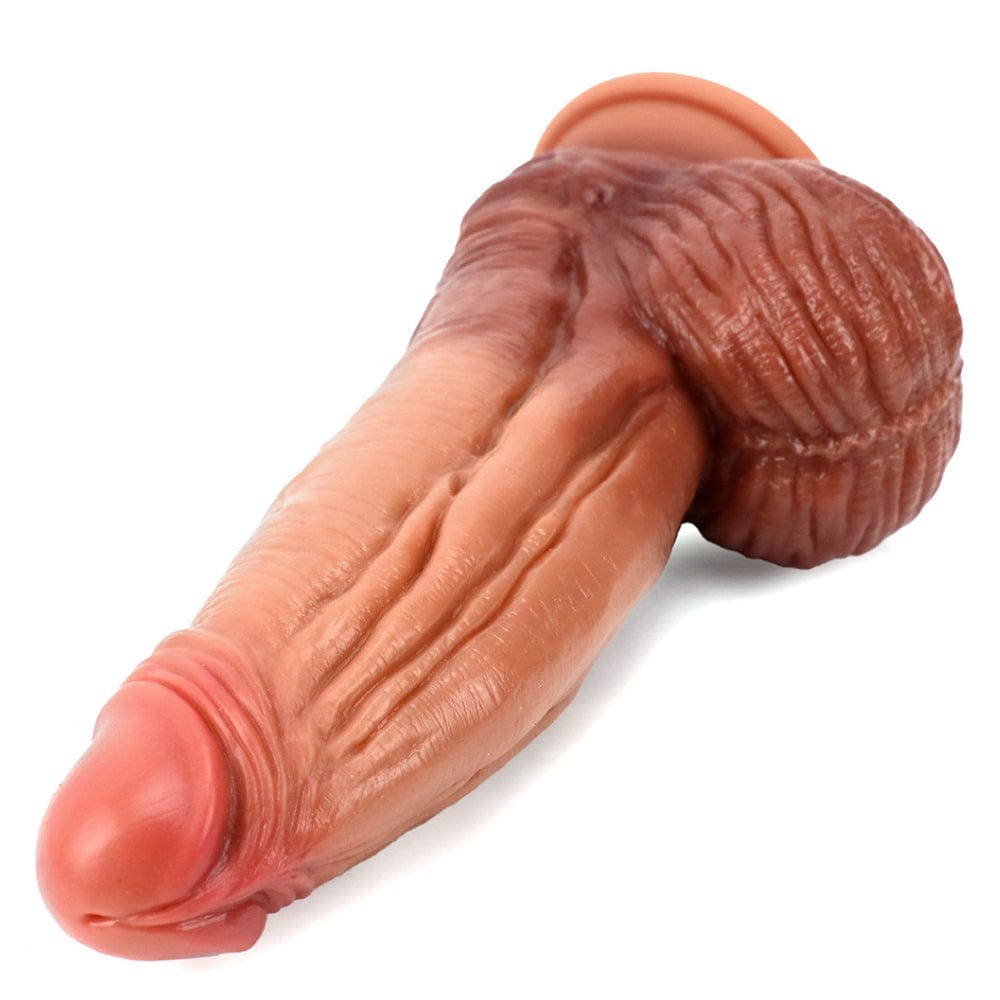 Big Huge Dildo Sex Toy Anal The Mammoth XL Size Girthy 9.6" Dual Layer Silicone - Spanksy