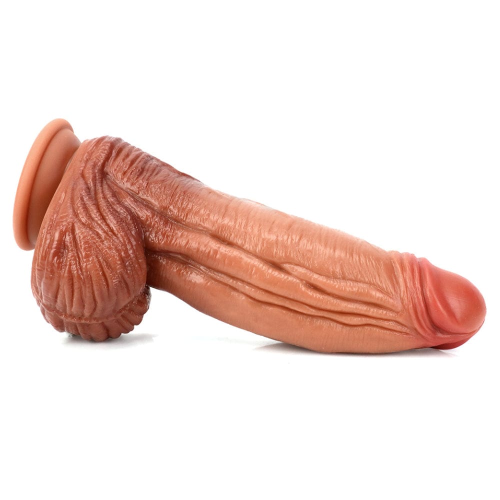 Big Huge Dildo Sex Toy Anal The Mammoth XL Size Girthy 9.6" Dual Layer Silicone - Spanksy
