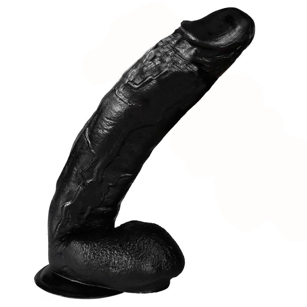 Spanksy Realistic Dildos Spanksy Huge 12" Suction Base Dildo in Black