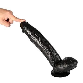 Spanksy Realistic Dildos Spanksy Huge 12" Suction Base Dildo in Black