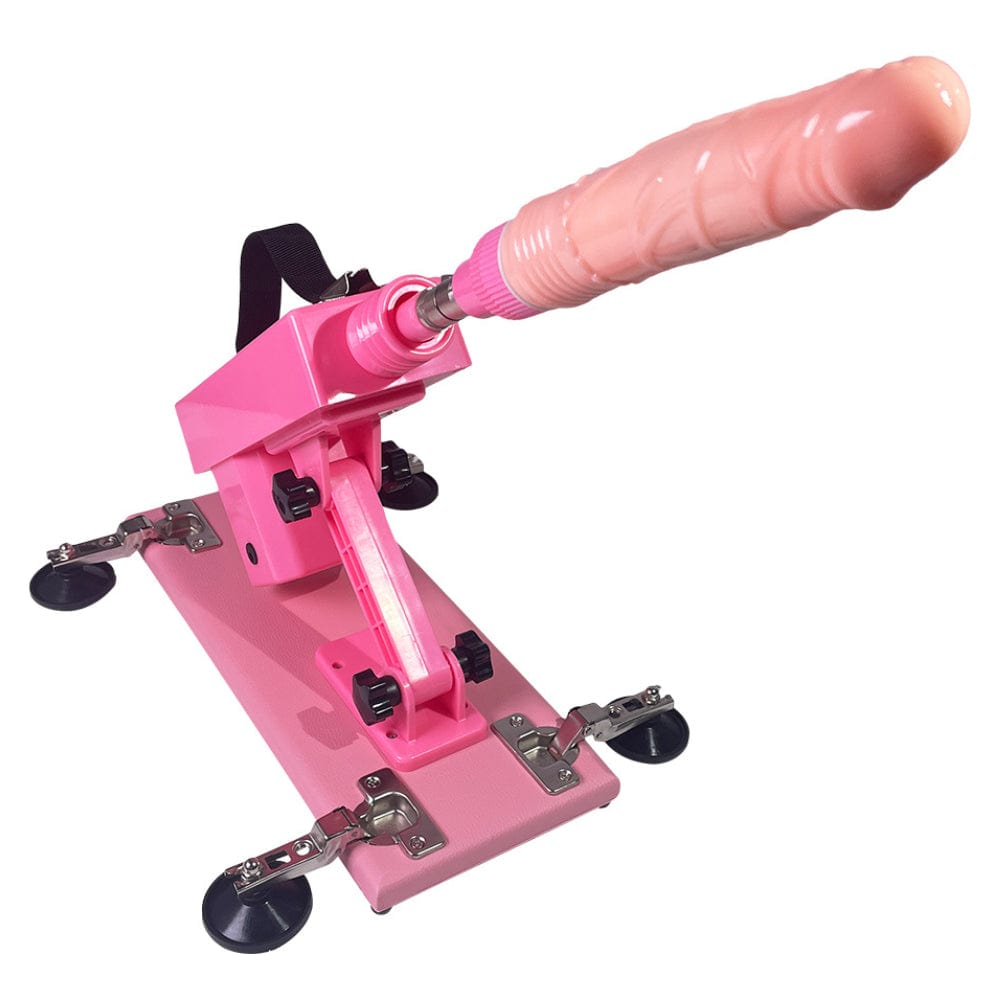 Automatic Sex Machine Gun Pink Portable Vibrator Attachments UK Plug - Spanksy