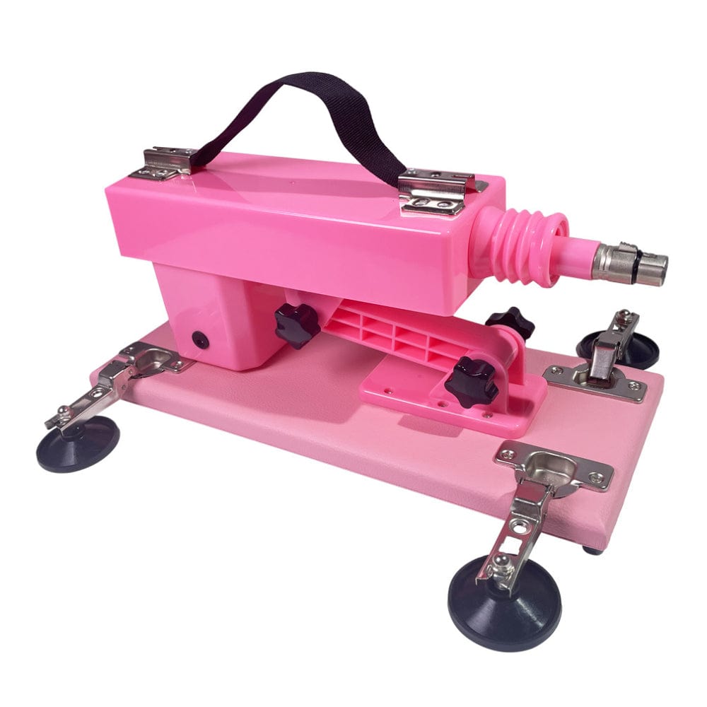 Automatic Sex Machine Gun Pink Portable Vibrator Attachments UK Plug - Spanksy