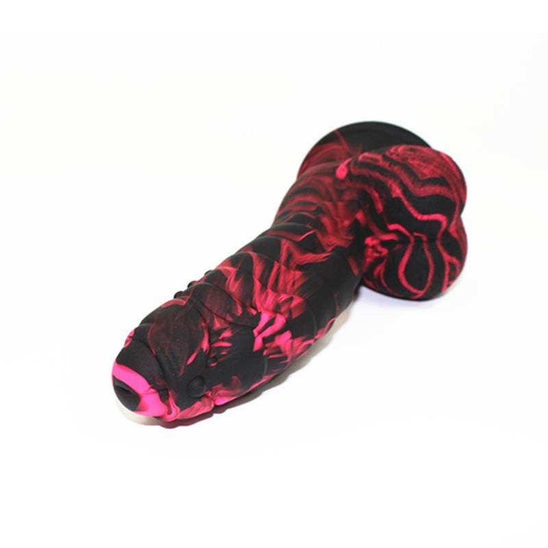 Strap On Dildo Silicone Dildo Red & Black - Spanksy