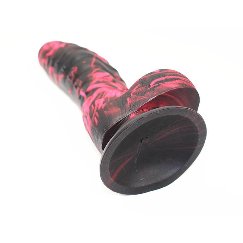 Strap On Dildo Silicone Dildo Red & Black - Spanksy