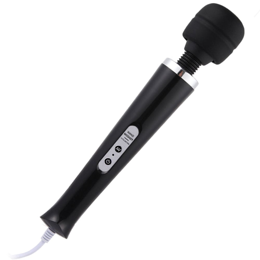 Spanksy Wand Vibrator Massager 10 Speed Black UK Mains Plug - Spanksy