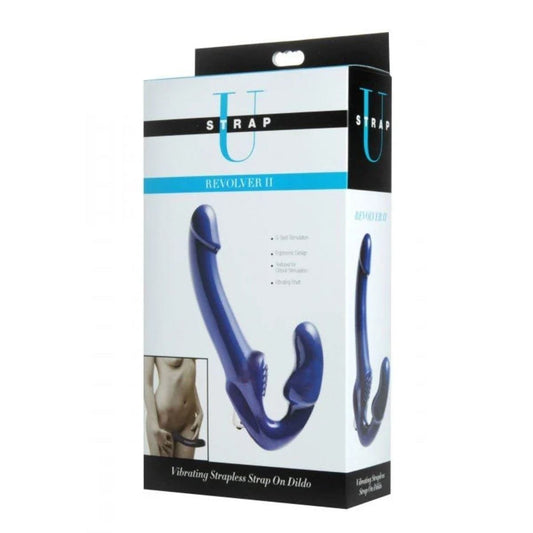 Strap U Strap On Dildo & Harness Revolver II Vibrating Strapless Strap On Dildo - strapless design, vibrating