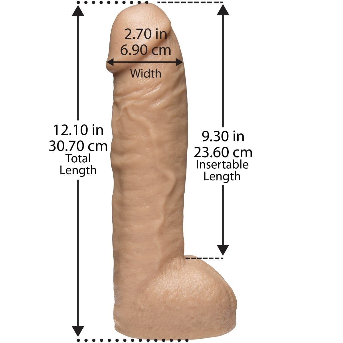 Vac-U-Lock Realistic Dildos Doc Johnson Realistic Hung Vac U Loc White - realistic Dildo