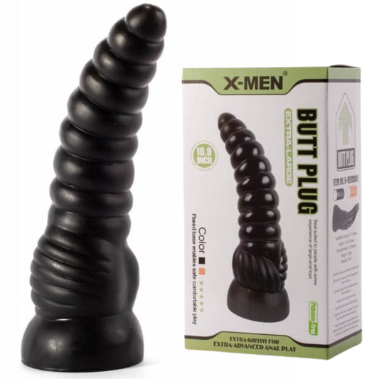 Fantasy Big Black Anal Butt Plug Thick Tentacle Dildo Anal 10.9 Inch - Spanksy
