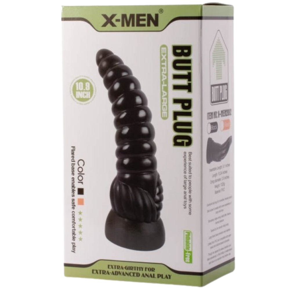 Fantasy Big Black Anal Butt Plug Thick Tentacle Dildo Anal 10.9 Inch - Spanksy