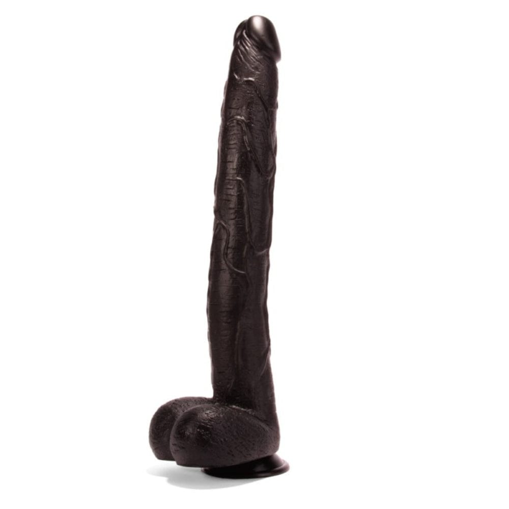 Marcus' Cock Huge Black Dildo Sex Toy 17 Inches Girthy Size - Spanksy