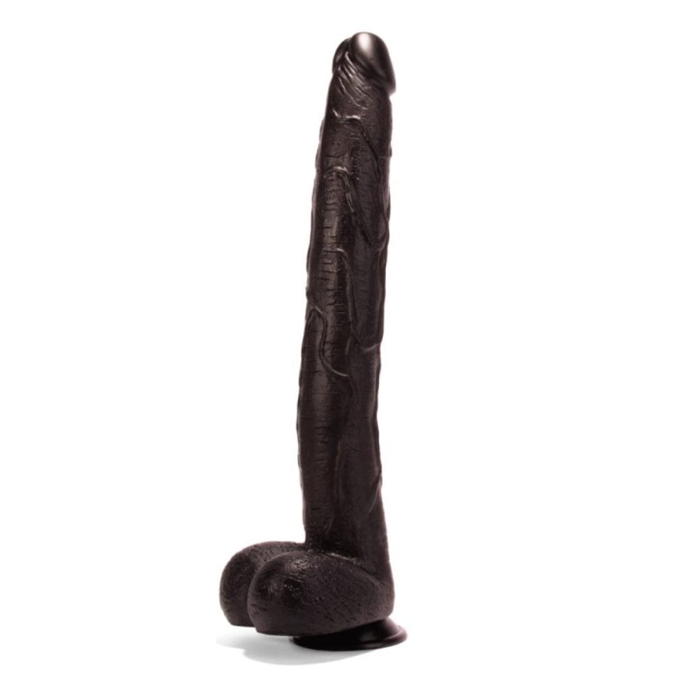 Marcus' Cock Huge Black Dildo Sex Toy 17 Inches Girthy Size - Spanksy