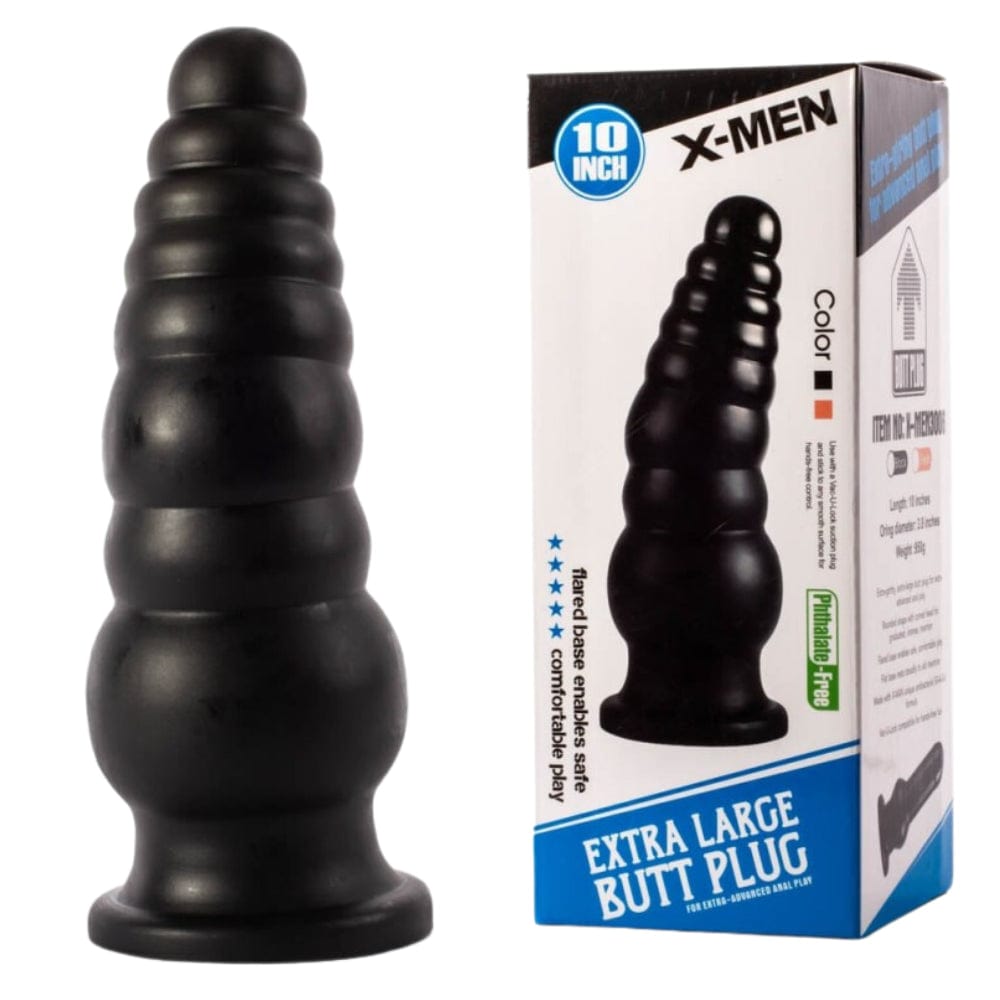 Unleash Pleasure with the 10 Inch Fantasy Big Black Anal Butt Plug - Spanksy Unleash Pleasure with the 10 Inch Fantasy Big Black Anal Butt Plug - Spanksy