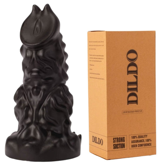 Big Black Thick Monster Dildo Anal Sex Toy Girthy Size Silicone 9 Inches - Spanksy