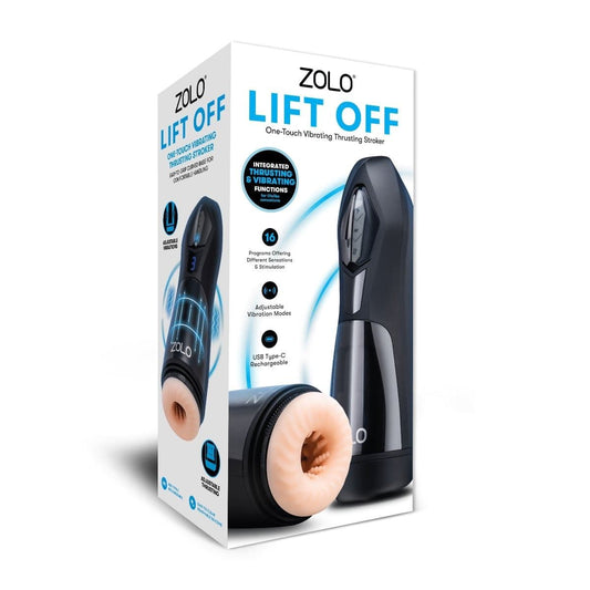 Zolo Male Masturbators Zolo Lift Off One Touch Vibrating Thrusting Stroker - thrusting action