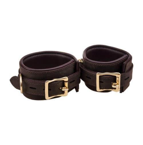 Bound Nubuck Erotic Leather Wrist Restraints - Spanksy