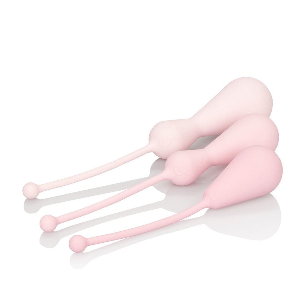 Inspire Vibrating Silicone Kegel Balls Training Kit In Pink - Spanksy