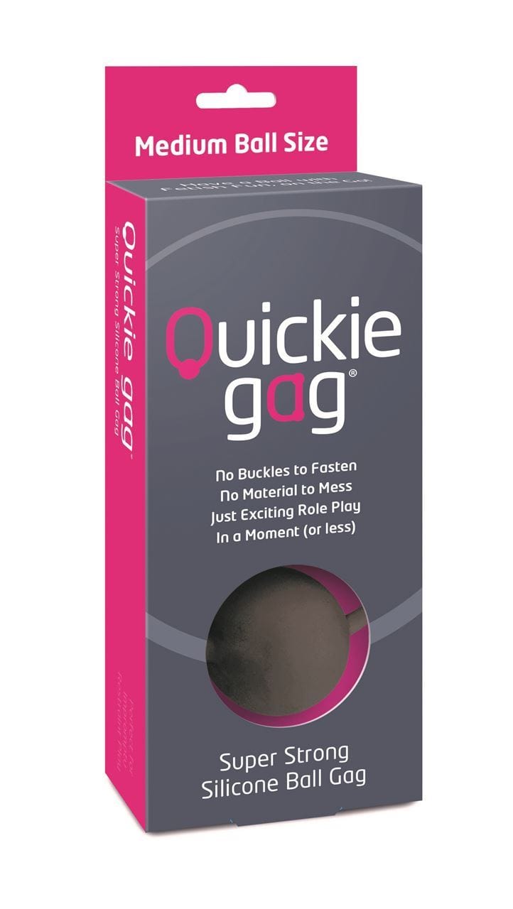 Quickie Gag Medium Ball - Black - Spanksy