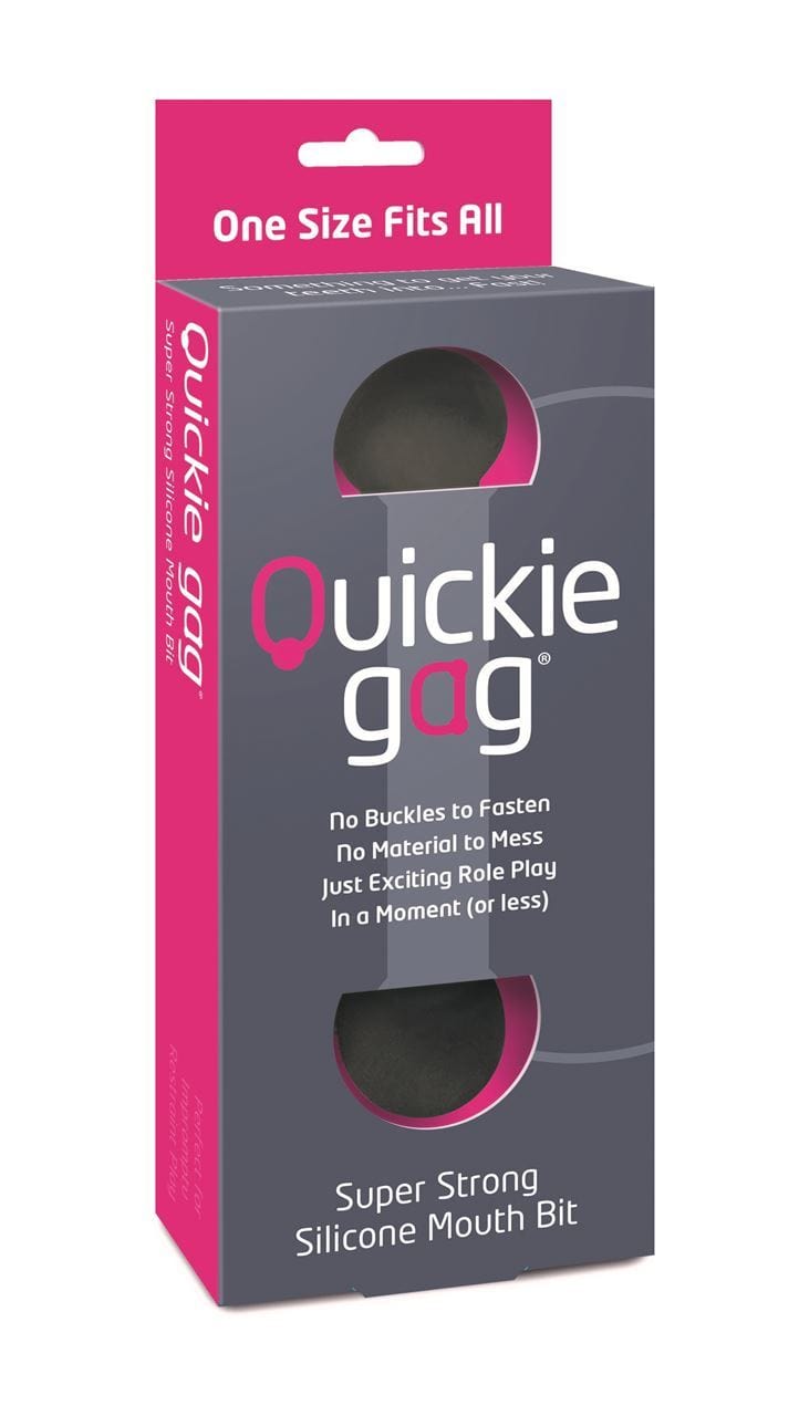 Quickie Gag Mouth Bit - Black (One Size) - Spanksy