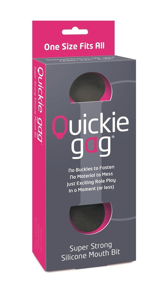 Quickie Gag Mouth Bit - Black (One Size) - Spanksy