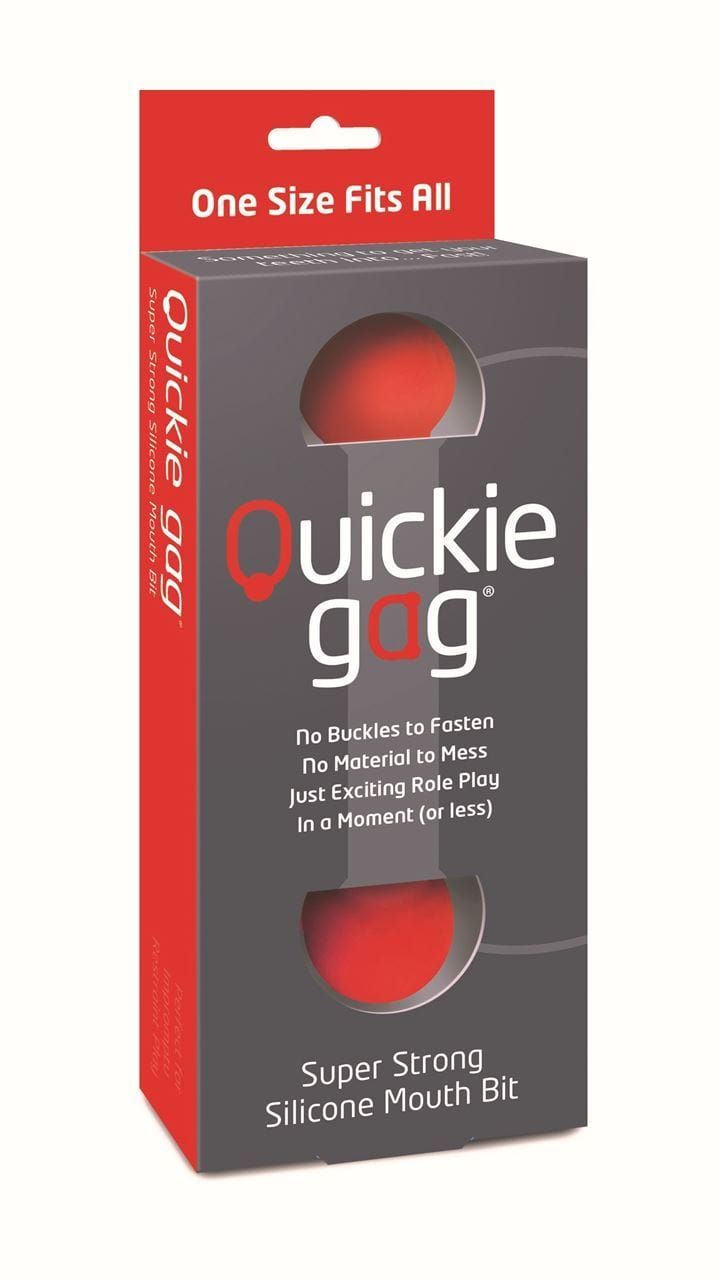 Quickie Gag Mouth Bit - Red (One Size) - Spanksy