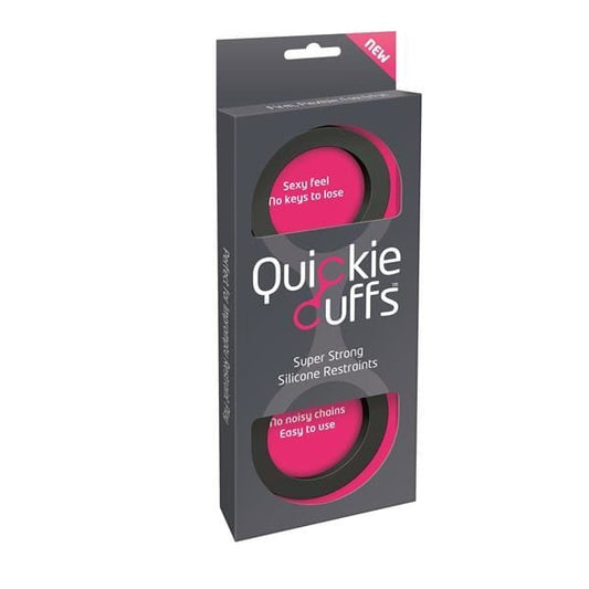 Quickie Cuffs Medium Silicone Beginners Bondage Handcuffs Black - Spanksy