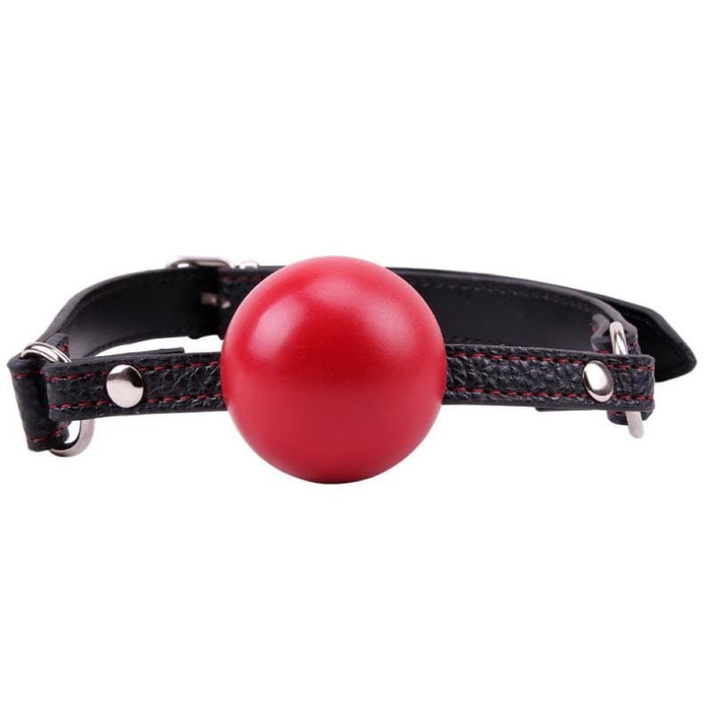 Ball Gag Fetish Red Adjustable BDSM Premium Quality - Spanksy