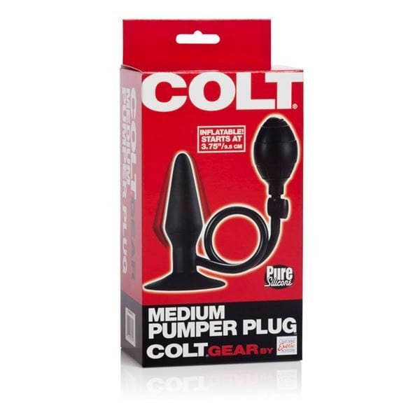 COLT Medium Pumper Inflatable Anal Butt Plug Black - Spanksy