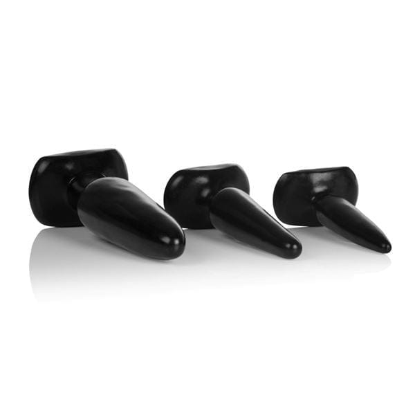 COLT Silicone Anal Trainer Butt Plug Kit Toy Black - Spanksy