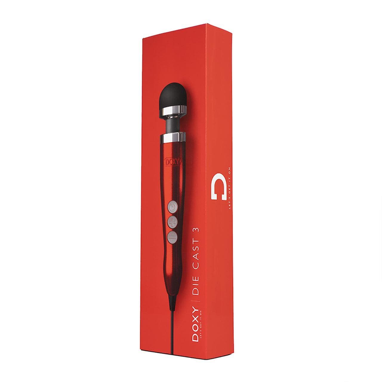 Doxy Number 3 Wand Vibrator in Red - Spanksy