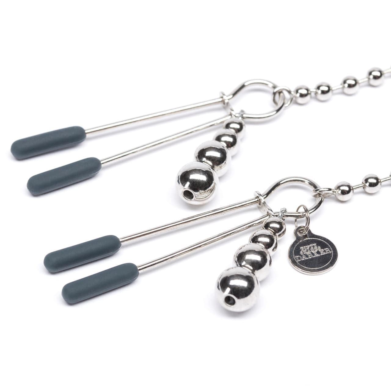 Fifty Shades Darker At My Mercy Beaded Chain Nipple Clamps - Spanksy