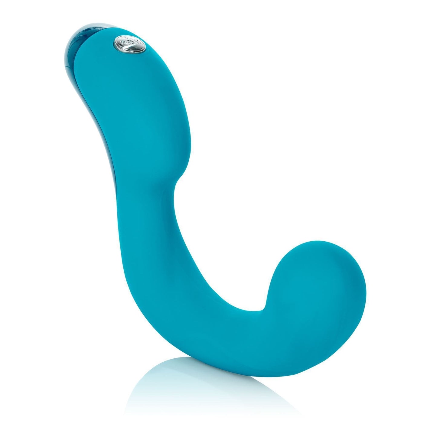 Key by Jopen Skye Rechargeable Ergonomic 'G' Wand G Spot Silicone Vibrator Massager Blue - Spanksy