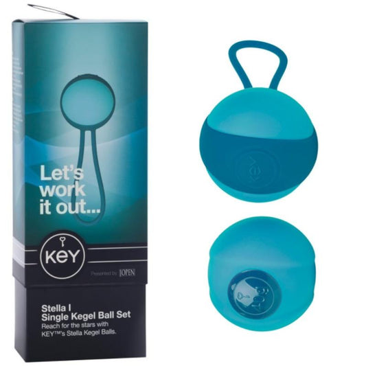Key by Jopen Stella I Single Kegel Balls Love Eggs Exercise Dual Set Blue - Spanksy