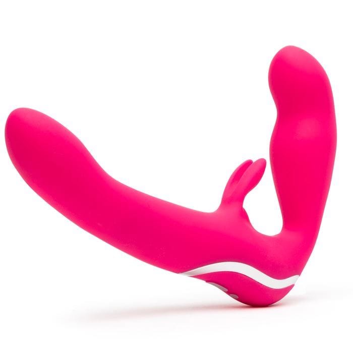 Happy Rabbit Strapless Strap On Rabbit Vibe Pink - Spanksy