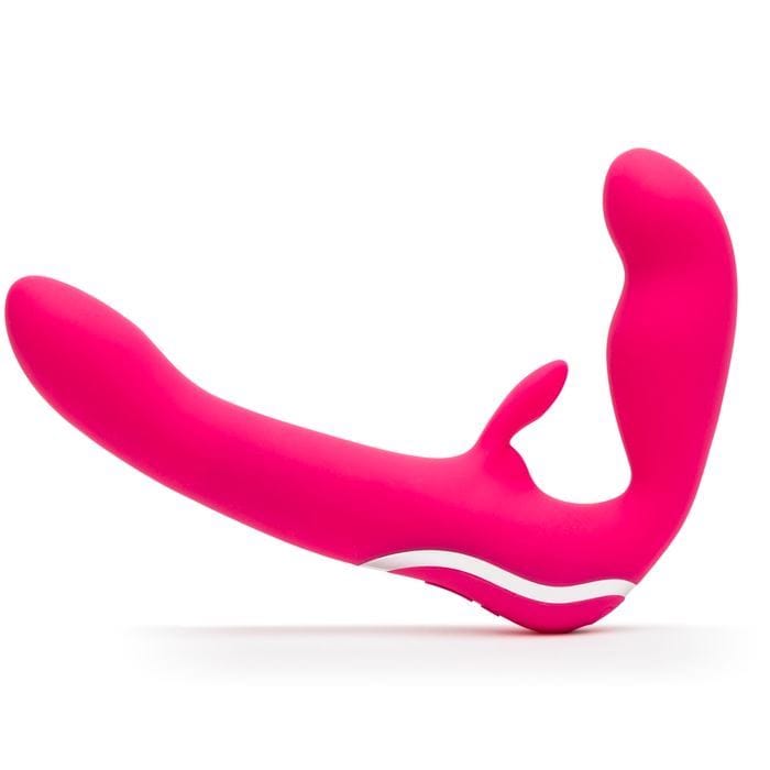 Happy Rabbit Strapless Strap On Rabbit Vibe Pink - Spanksy
