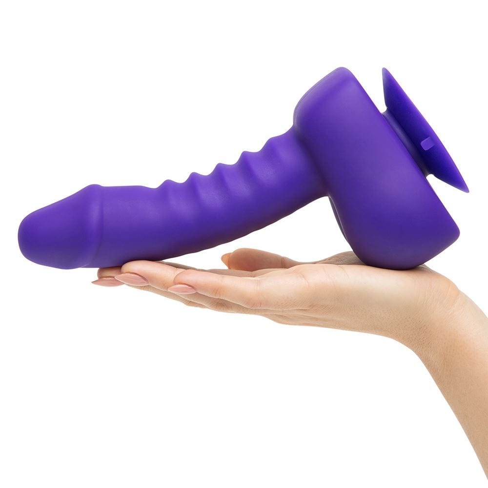 Uprize Remote Control Rising 6 Inch Vibrating Realistic Dildo in Purple - Spanksy