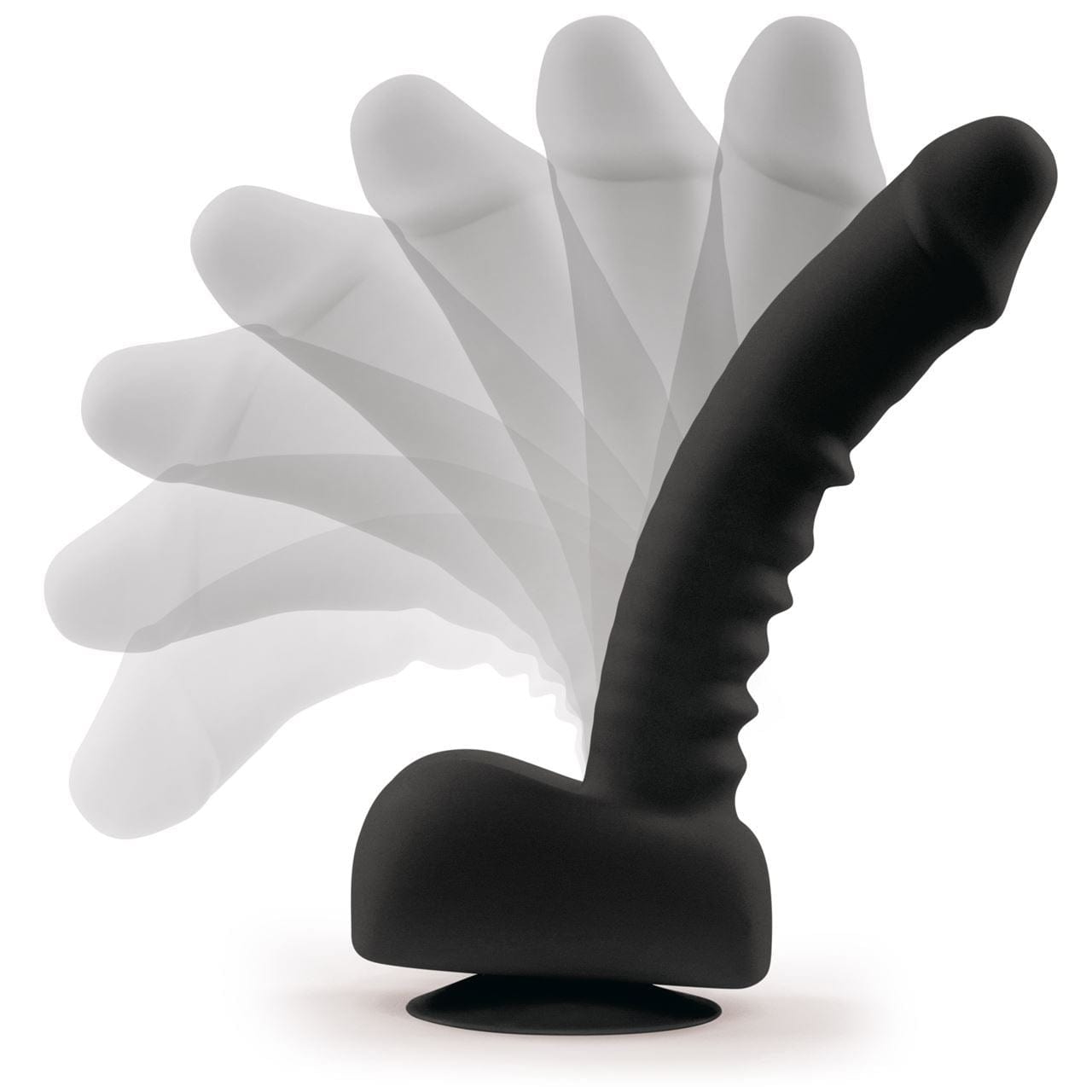 Uprize Remote Control Rising 8 Inch Vibrating Realistic Dildo in Black - Spanksy