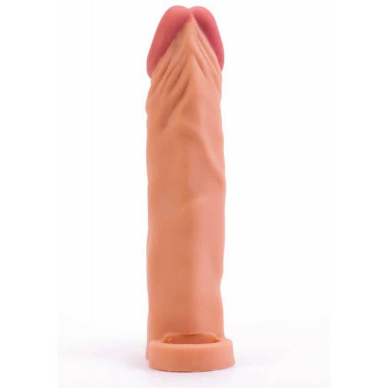 Penis Extender Enlarger Cock Sleeve 2 Inches 50% Girth Real Feel - Spanksy