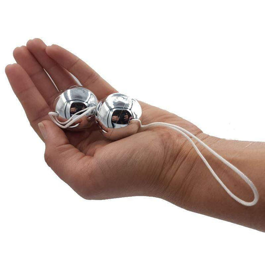 Vibratone Ben Wa Silver Smooth Touch Love Balls Kegel Eggs Pelvic Exerciser - Spanksy