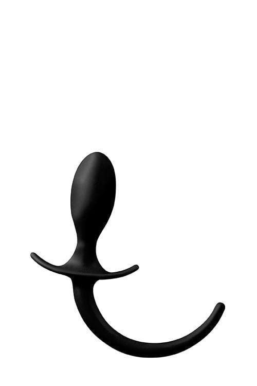 Shove Up 4" Anal Butt Plug With Tail in Black - Spanksy
