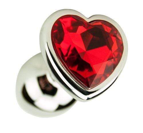 Precious Metals Beautifully Crafted Heart Shaped Anal Plug in Silver - Spanksy