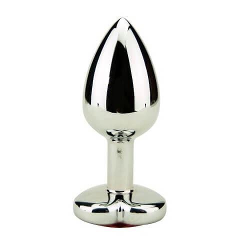 Precious Metals Beautifully Crafted Heart Shaped Anal Plug in Silver - Spanksy