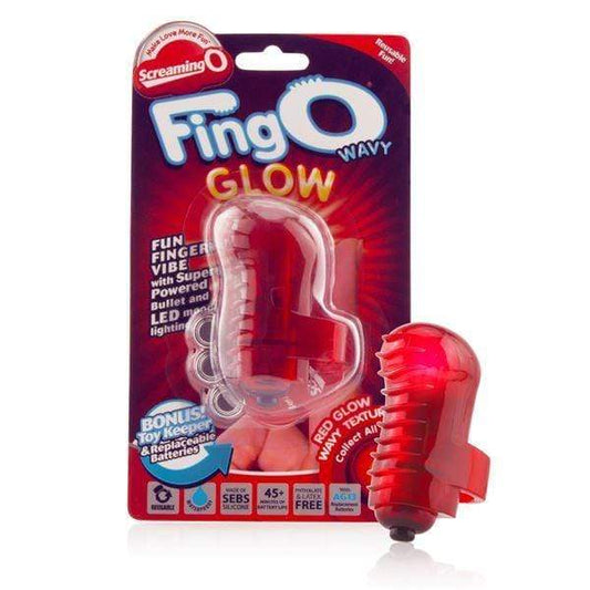 Screaming O FingO Finger Vibrator Massager Glow Wavy - Spanksy