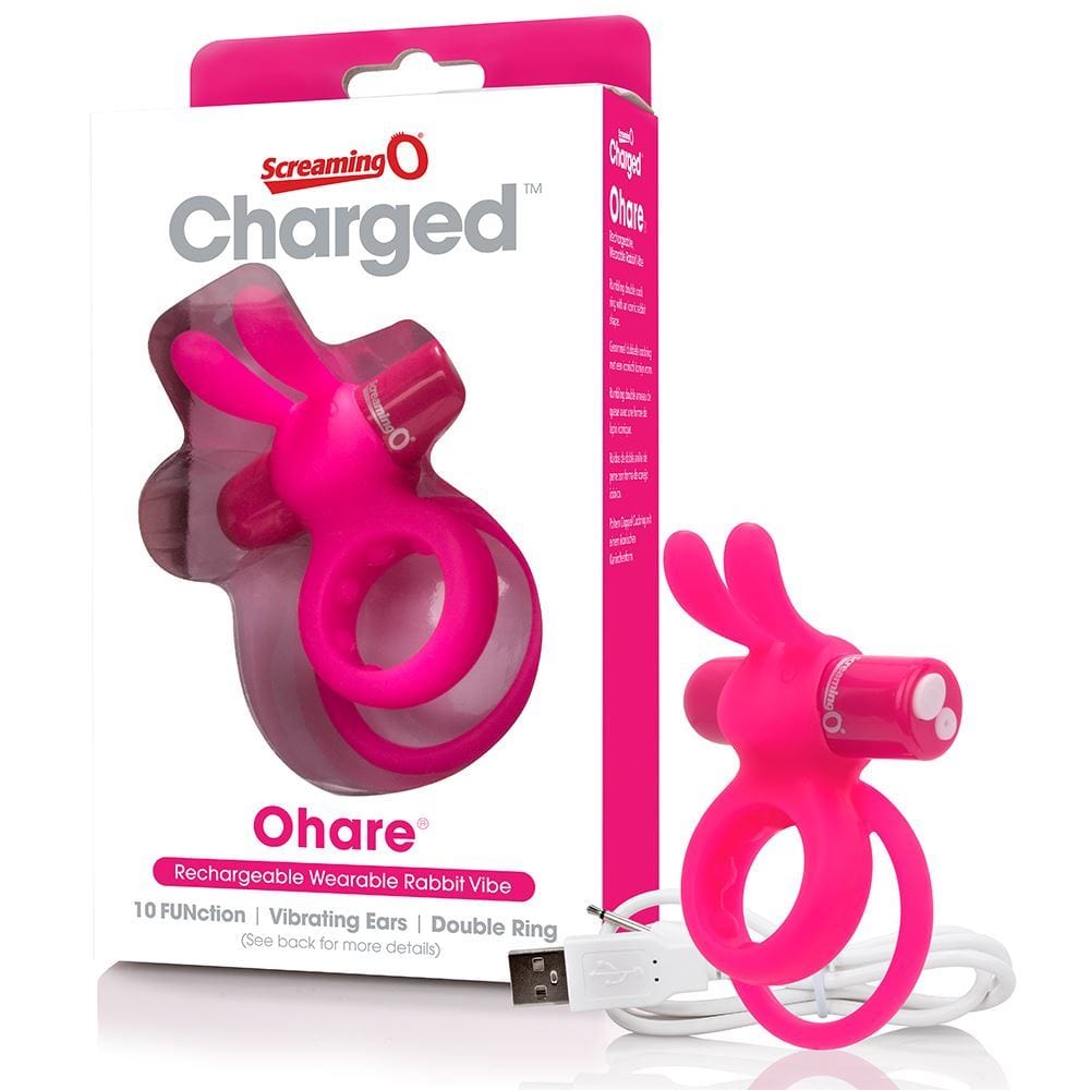 Screaming O Charged Ohare Vibrating Cock Ring- Pink - Spanksy