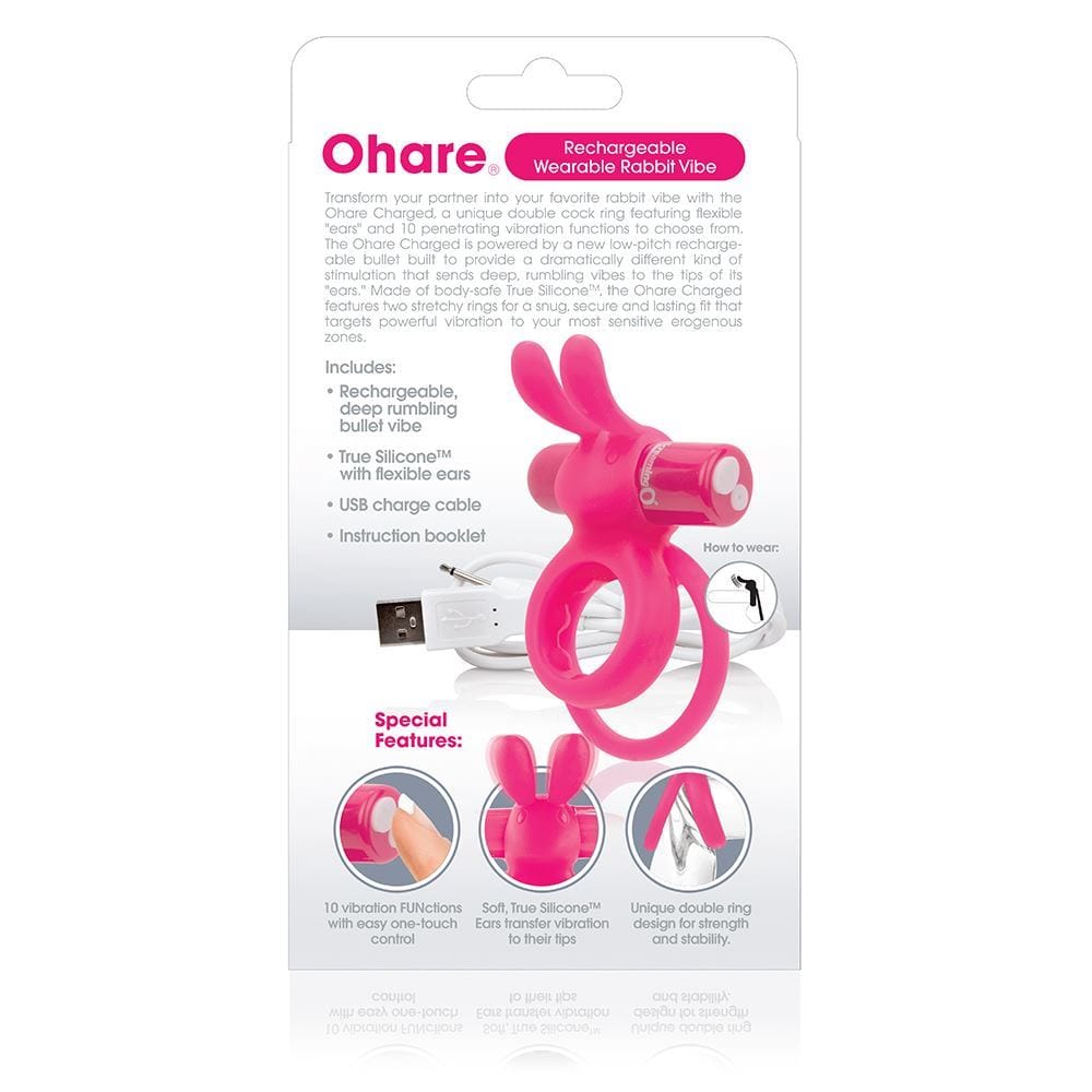 Screaming O Charged Ohare Vibrating Cock Ring- Pink - Spanksy
