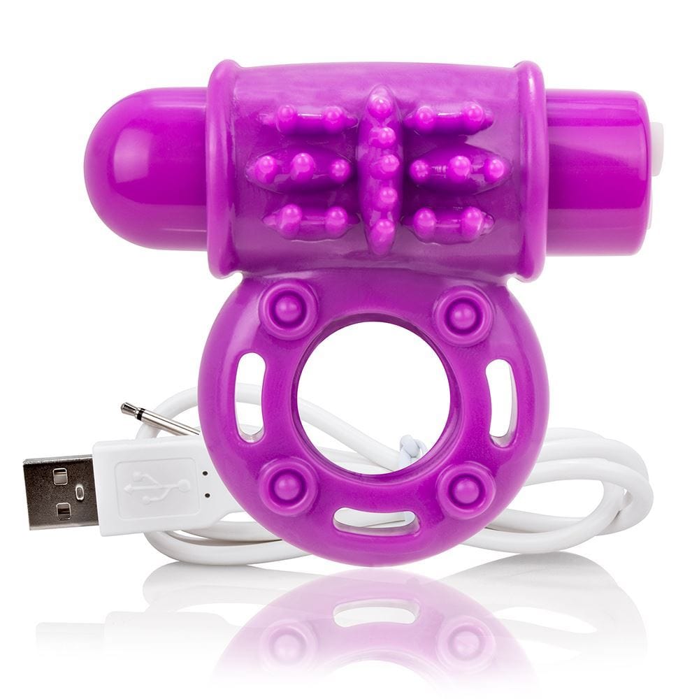 Screaming O Charged OWow Vibrating Cock Ring - Purple - Spanksy
