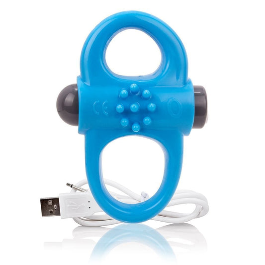 Screaming O Charged Yoga Vibrating Cock Ring - Blue - Spanksy