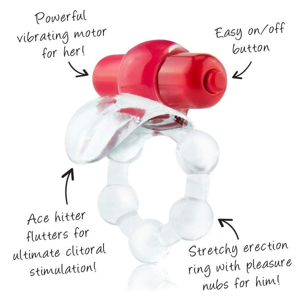 Screaming O Overtime Vibrating Cock Ring With Three Speeds For Endurance Red - Spanksy